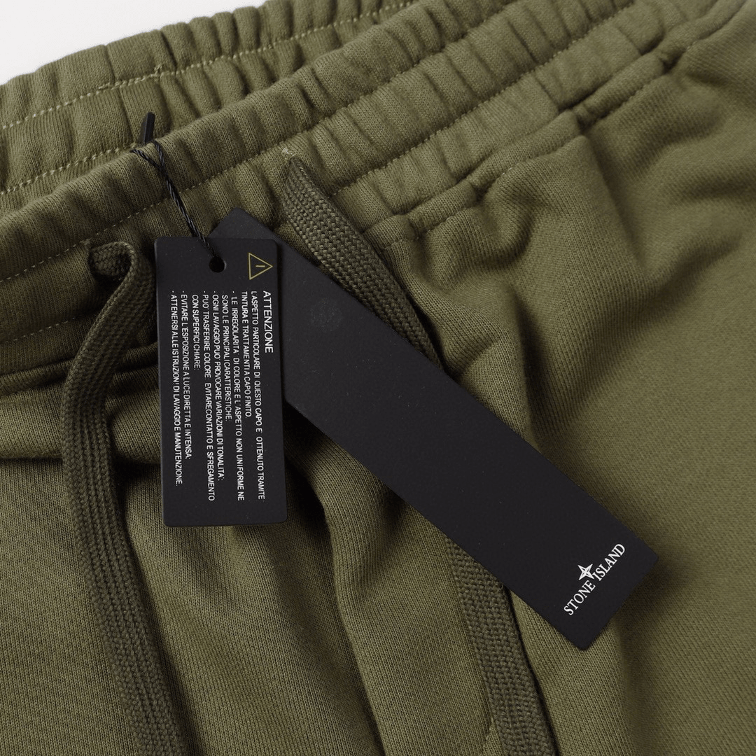 Stone" Monogram Shorts Kaki