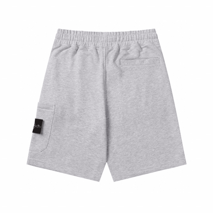 Stone" Monogram Shorts Grau