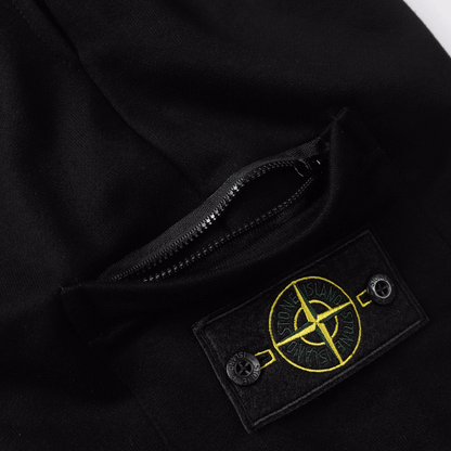 Stone" Monogram Shorts Black