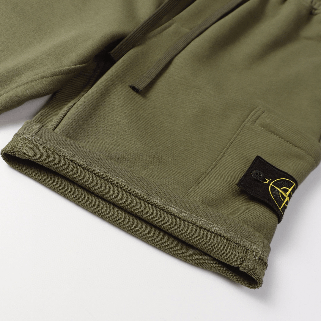 Stone" Monogram Shorts Kaki