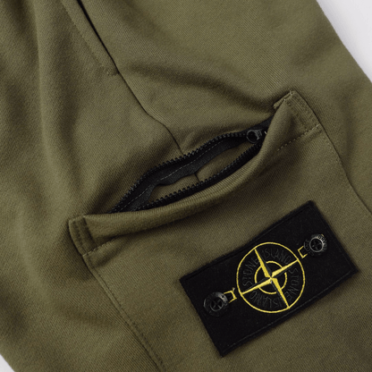 Stone" Monogram Shorts Kaki