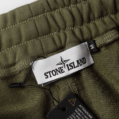 Stone" Monogram Shorts Kaki