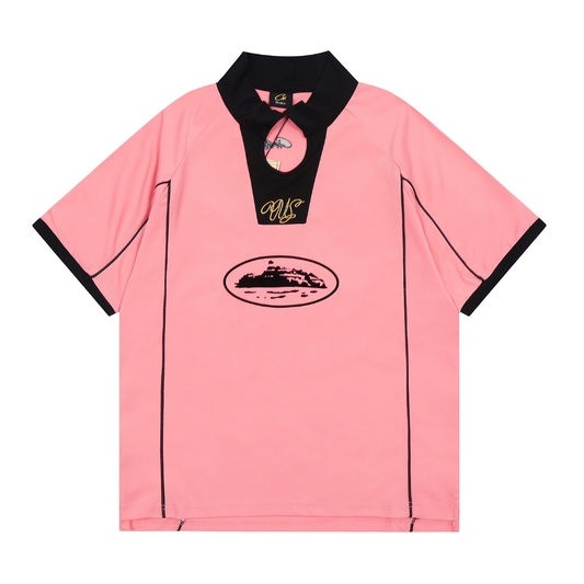 CRTZ" Football T-shirt Pink