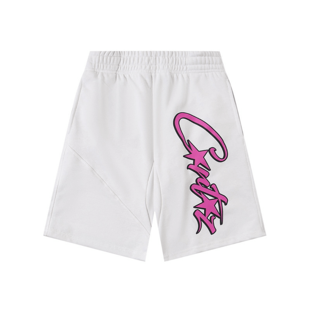 CRTZ" Shorts White Pink