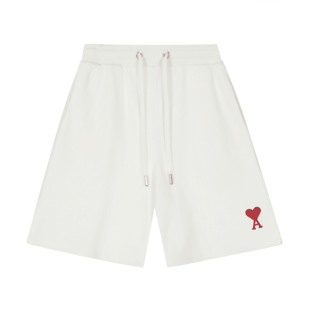 Ami" Shorts White/Red