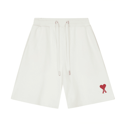 Ami" Shorts White/Red