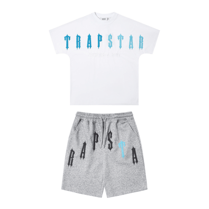 TS" Short Set Grey White