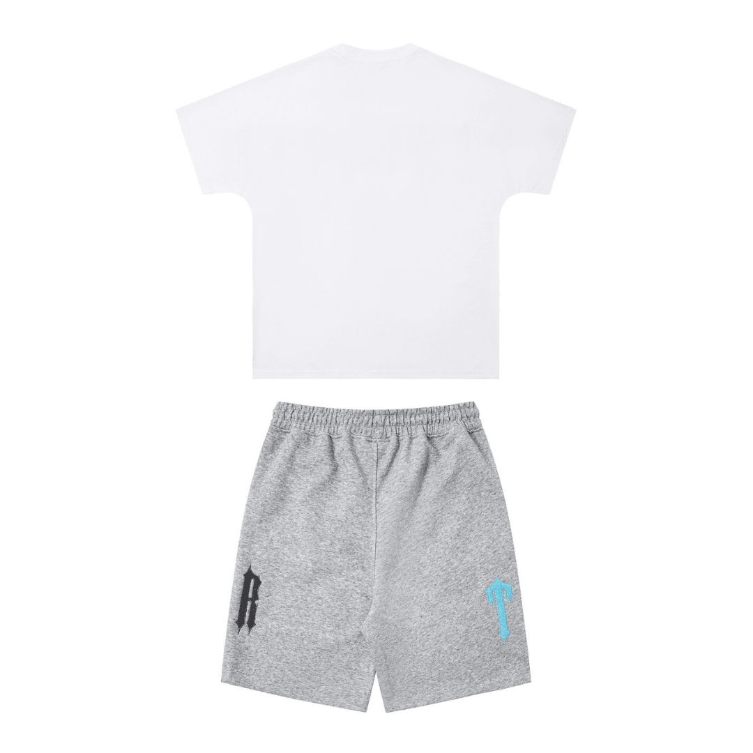 TS" Short Set Grey White