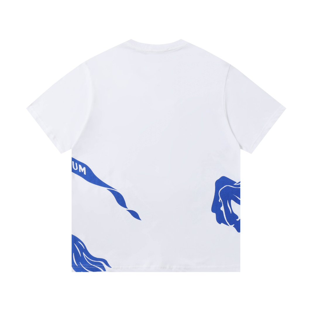 Berry" T-Shirt Blue White