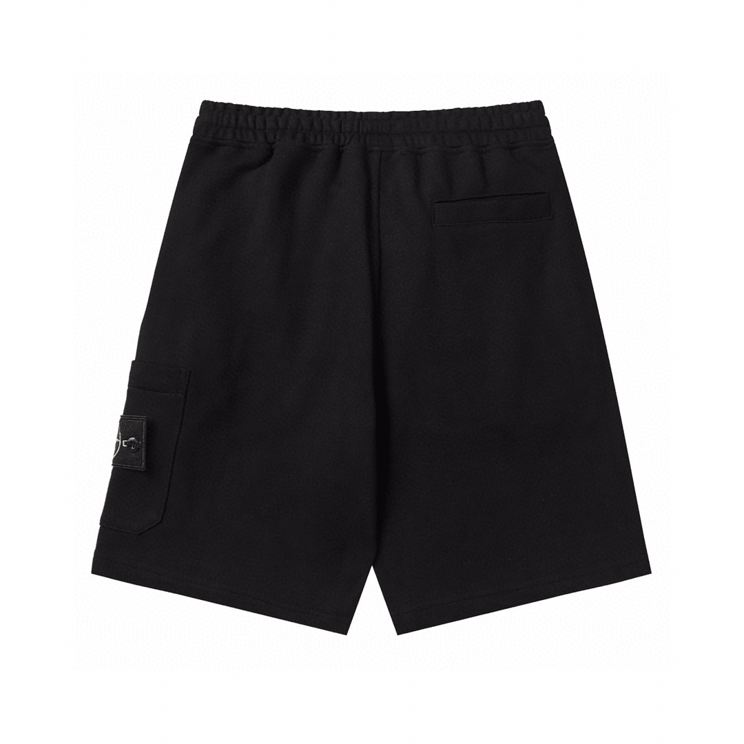 Stone" Monogram Shorts Black