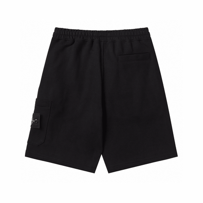 Stone" Monogram Shorts Black